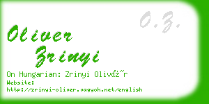 oliver zrinyi business card